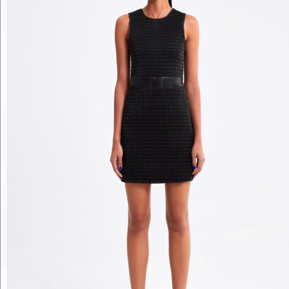 Zara faux leather textured dress